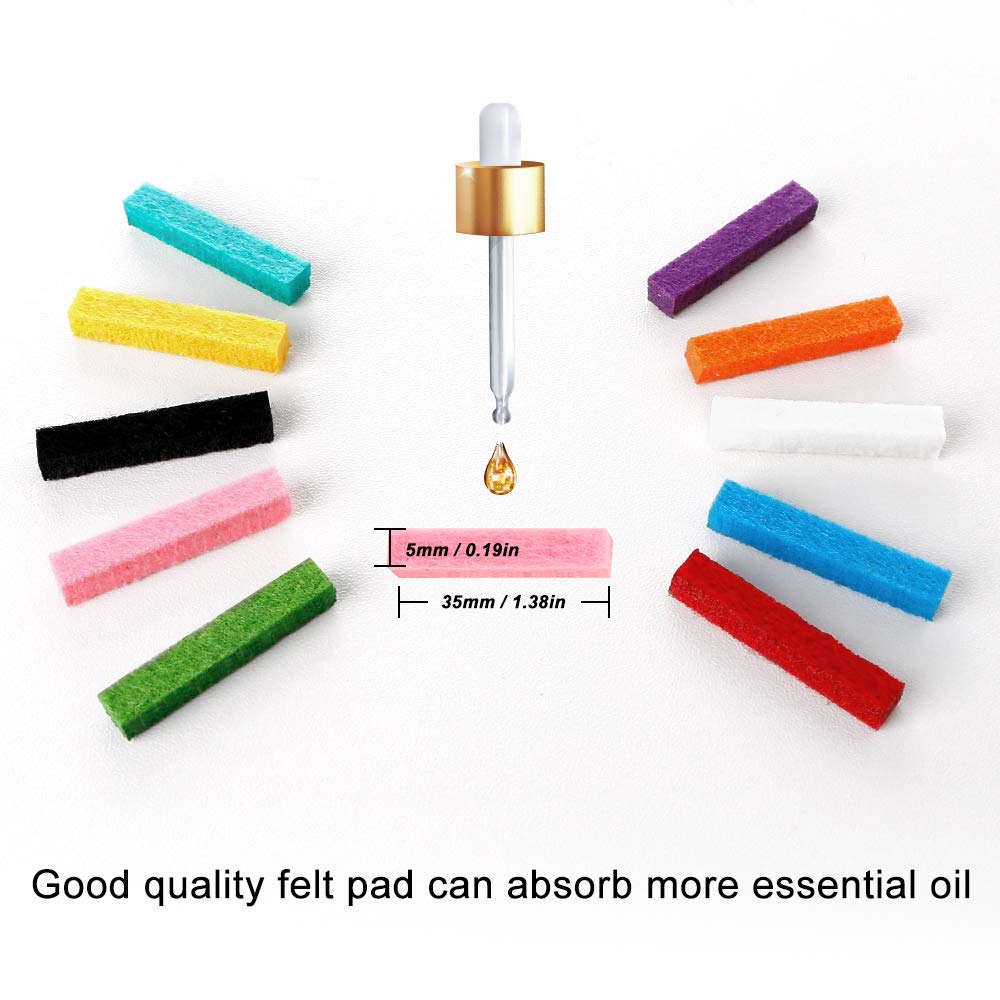 Maromalife Aromatherapy Necklace with 10 Felt Pads – Stylish Essential Oil Diffuser Pendant