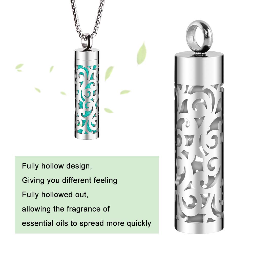 Maromalife Aromatherapy Necklace with 10 Felt Pads – Stylish Essential Oil Diffuser Pendant
