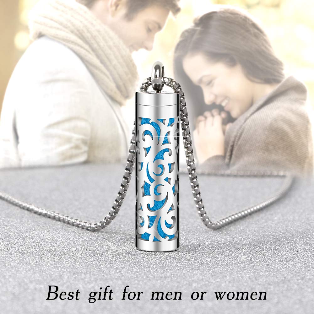 Maromalife Aromatherapy Necklace with 10 Felt Pads – Stylish Essential Oil Diffuser Pendant